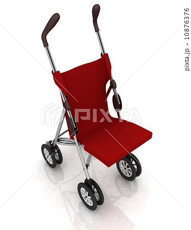 empty baby stroller over white empty baby stroller over white 10876376