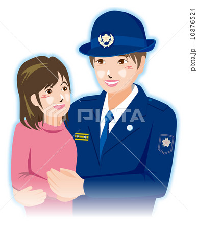 女性消防職員と女の子 10876524