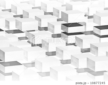 Abstract digital 3d background with white boxes pattern Abstract digital 3d background with white boxes pattern 10877245