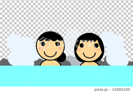 温泉に入るのイラスト素材 1002