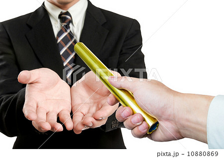 businessman send golden boton to another one businessman send golden boton to another one 10880869