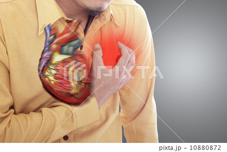 Heart Attack ,Use hand grabbing a chest 10880872