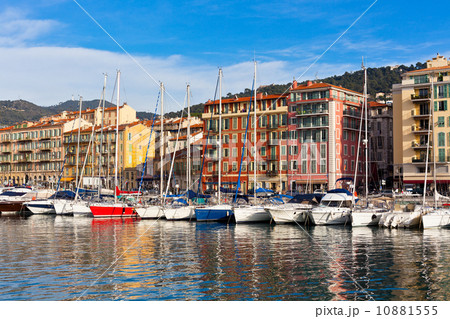 View on Port of Nice and Luxury Yachts, France 10881555