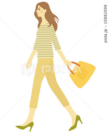 歩く女性のイラスト素材 10882099 Pixta