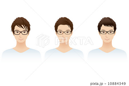若い男性 メガネのイラスト素材 10884349 Pixta