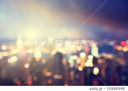 blured lighhts from peak Victoria, Hong Kong 10886996
