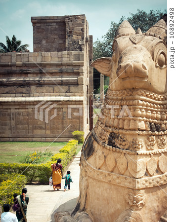 Big statue of Nandi Bull in front of Hindu Gangaikonda Cholapura. India Big statue of Nandi Bull in front of Hindu Gangaikonda Cholapura. India 10892498