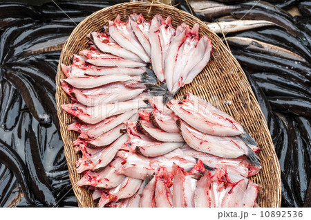 Raw fresh fish for sale at asian food market 10892536