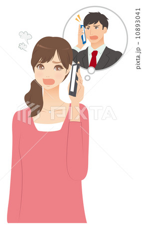 スマホで通話する女性 10893041