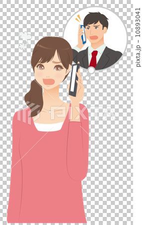 スマホで通話する女性 10893041