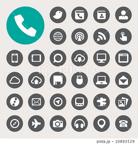 Communication and transportaion icon set Communication and transportaion icon set 10893529