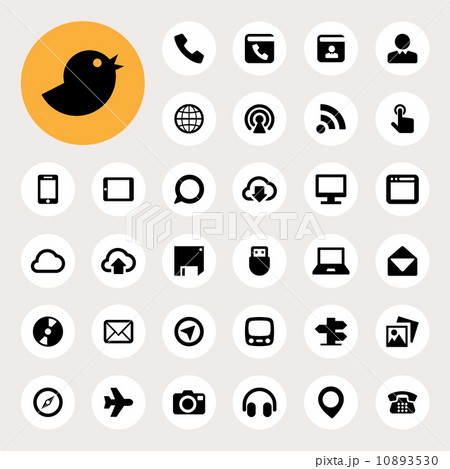Communication and transportaion icon set Communication and transportaion icon set 10893530