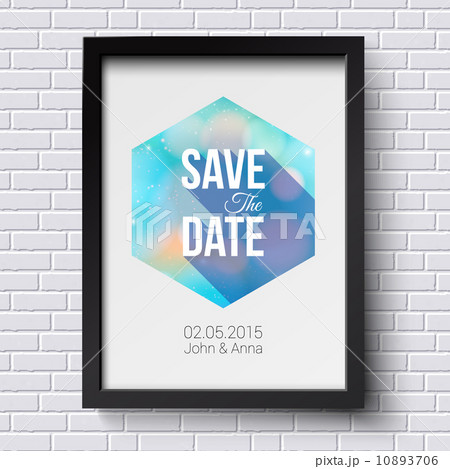 Save the date for personal holiday. Wedding invitation. Black fr 10893706