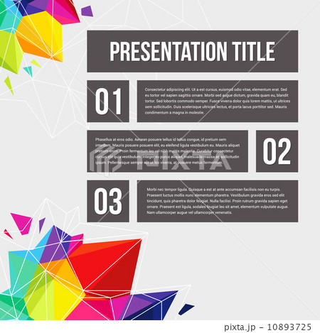 Template for Your business presentation. Geometric background. V 10893725