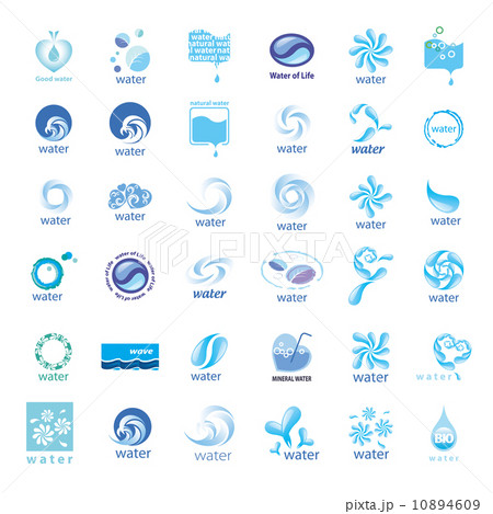 series of vector logos water drops 10894609