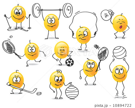 Vector Smiley Sportsのイラスト素材