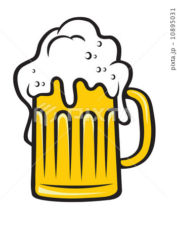 Tankard of beer with a big frothy head 10895031