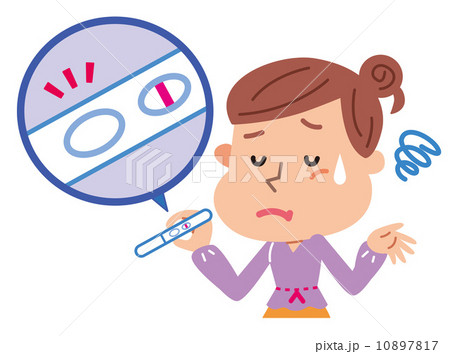 妊娠検査薬を使う女性 不妊 イラスト 妊娠検査薬を使う女性 不妊 イラスト 10897817