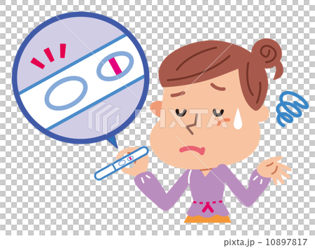 妊娠検査薬を使う女性 不妊 イラスト 妊娠検査薬を使う女性 不妊 イラスト 10897817