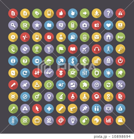 100 Flat Web Icons 100 Flat Web Icons 10898694