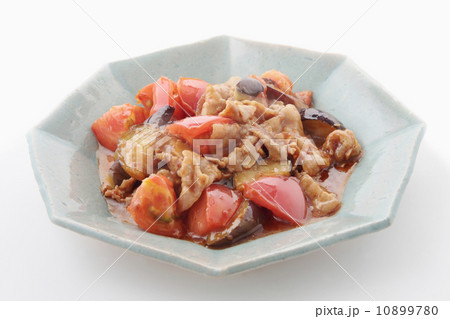 トマトとナスと豚肉の辛味噌炒め 10899780