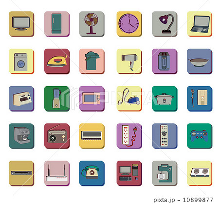 Icon set of electronic appliances 10899877