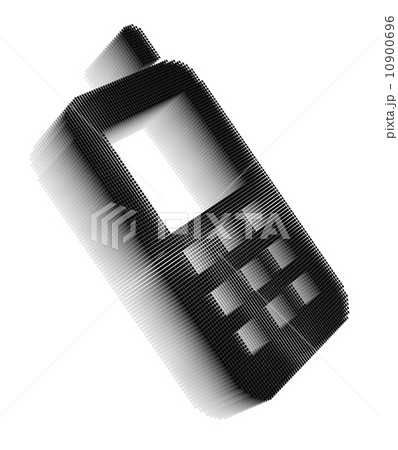 Black pixel icon-like image of cellphone Black pixel icon-like image of cellphone 10900696