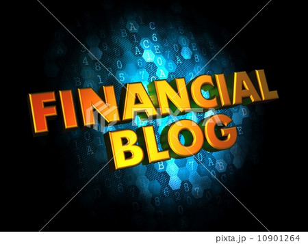 Financial Blog- Gold 3D Words. Financial Blog- Gold 3D Words. 10901264