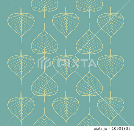 Seamless stylized leaf pattern vector background. Seamless stylized leaf pattern vector background. 10901385