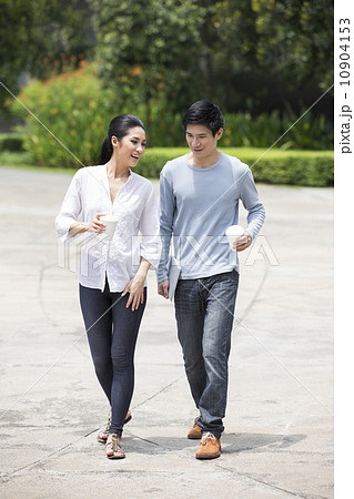 Young Chinese couple relaxing together. 10904153