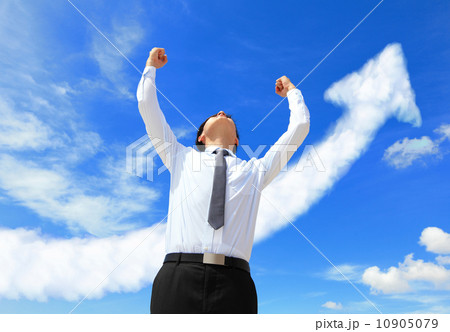successful business man arise arms successful business man arise arms 10905079