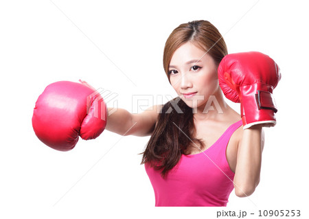 sport young woman with boxing gloves sport young woman with boxing gloves 10905253