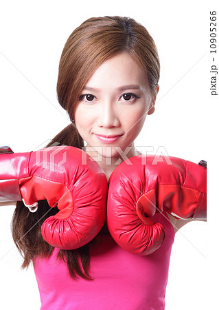 sport young woman with boxing gloves sport young woman with boxing gloves 10905266