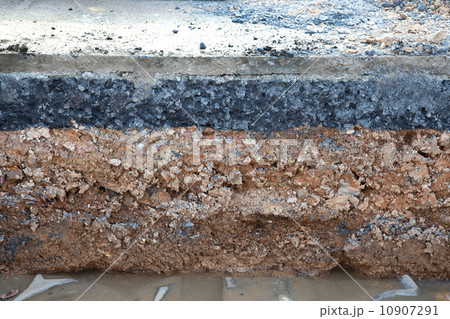 Layer soil beneath asphalt cement concrete Layer soil beneath asphalt cement concrete 10907291