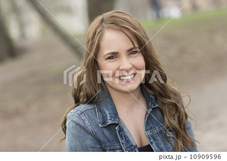 A young woman in Central Park. A young woman in Central Park. 10909596