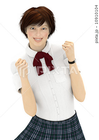 ガッツポーズするうれしい表情の女子高生 合成用背景透過pngイラスト素材 ガッツポーズするうれしい表情の女子高生 合成用背景透過pngイラスト素材 10910104