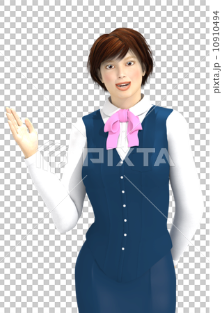 案内する制服の女性 合成用背景透過pngイラスト素材 案内する制服の女性 合成用背景透過pngイラスト素材 10910494