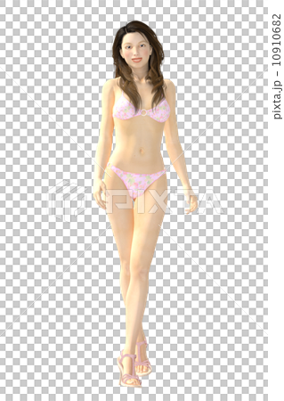 Slender women's swimwear for synthetic background Transparent png illustration material 10910682