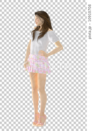 Fashionable long-haired female for synthetic poses Transparent png illustration material Fashionable long-haired female for synthetic poses Transparent png illustration material 10910708