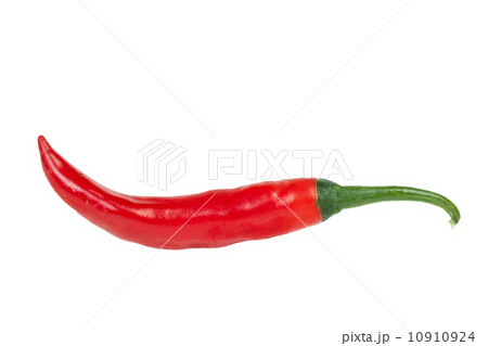 Red chili peppers isolated on the white Red chili peppers isolated on the white 10910924