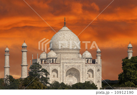 Taj Mahal at sunset, India. Taj Mahal at sunset, India. 10912190