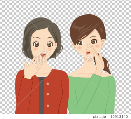 噂話のイラスト素材