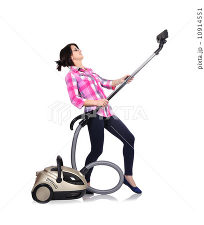 girl with vacuum cleaner girl with vacuum cleaner 10914551
