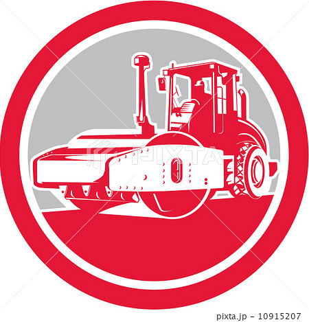Road Compactor Circle Retro 10915207