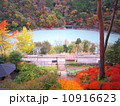 秋の紅葉真っ盛りな奥大井湖上駅 10916623