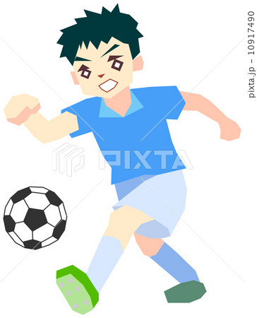 サッカー少年のイラスト素材