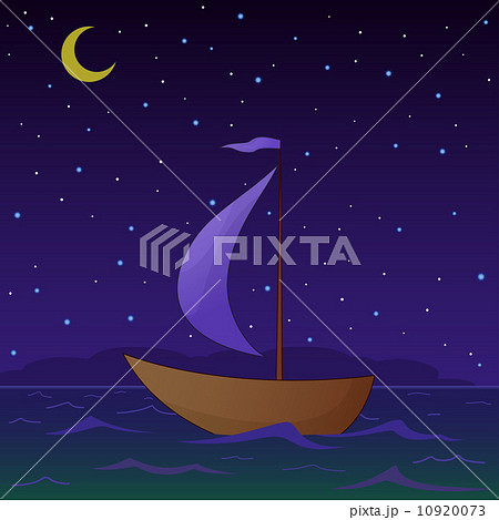 Ship floats at night 10920073