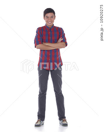 Young man in studio with studio white background 10920275