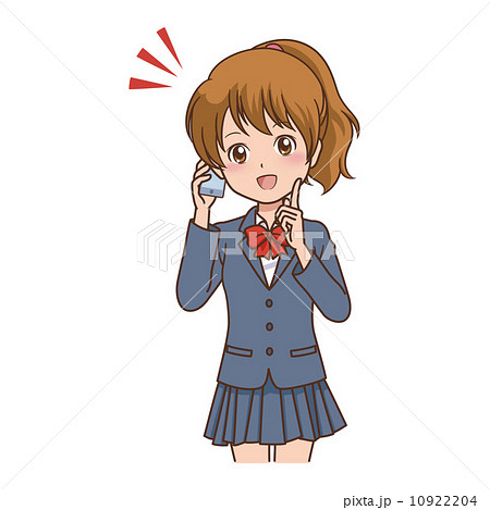 女の子　携帯電話 10922204