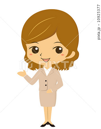 案内するOL、女性 10925377